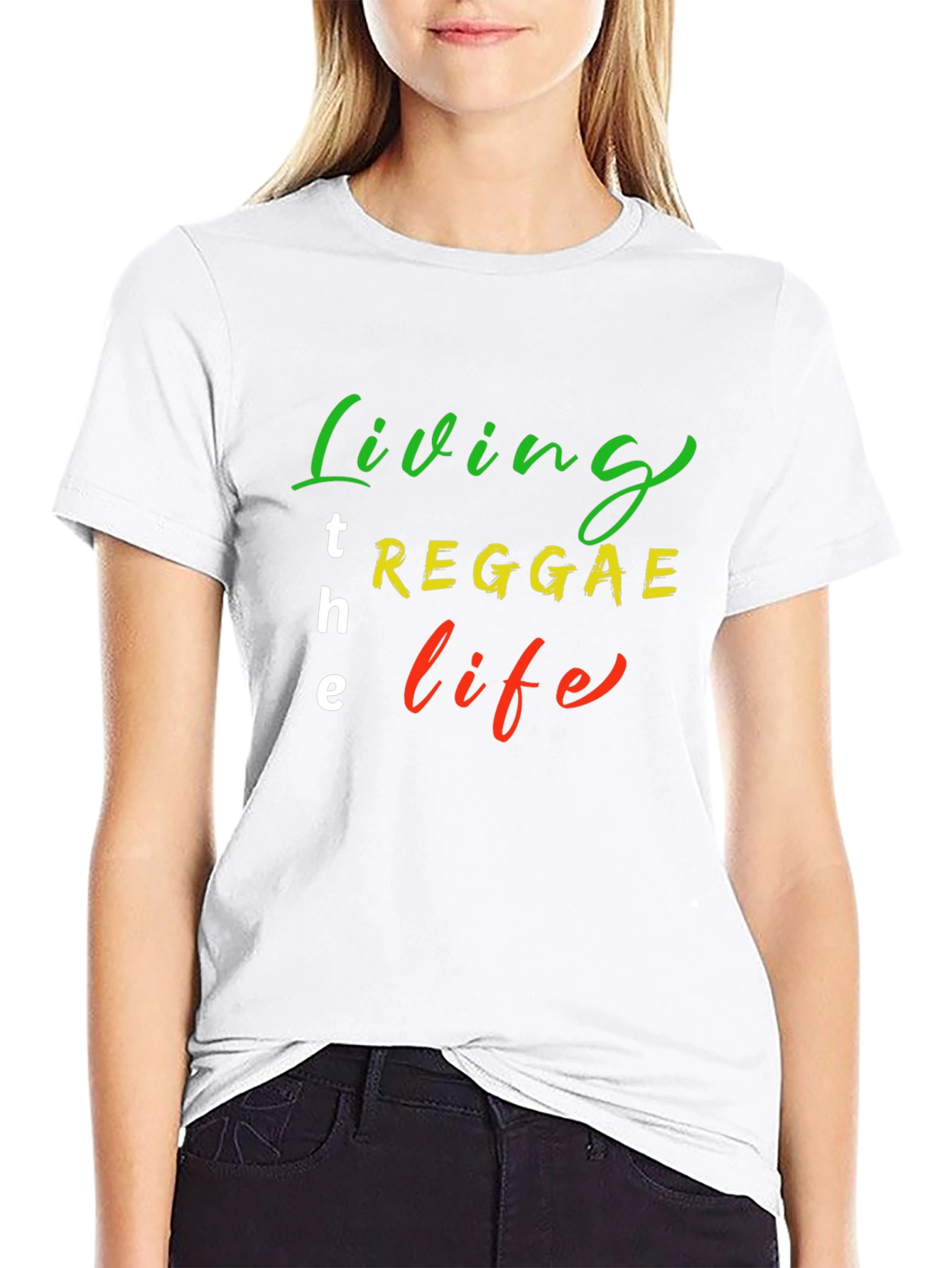 Reggae Life T-Shirt - Black Cotton Blend Graphic Tee