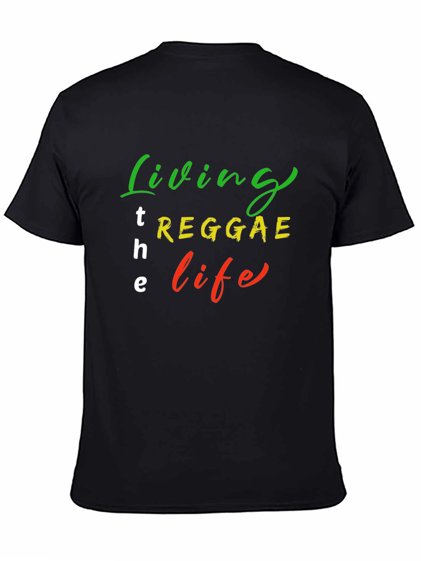Reggae Life T-Shirt - Black Cotton Blend Graphic Tee