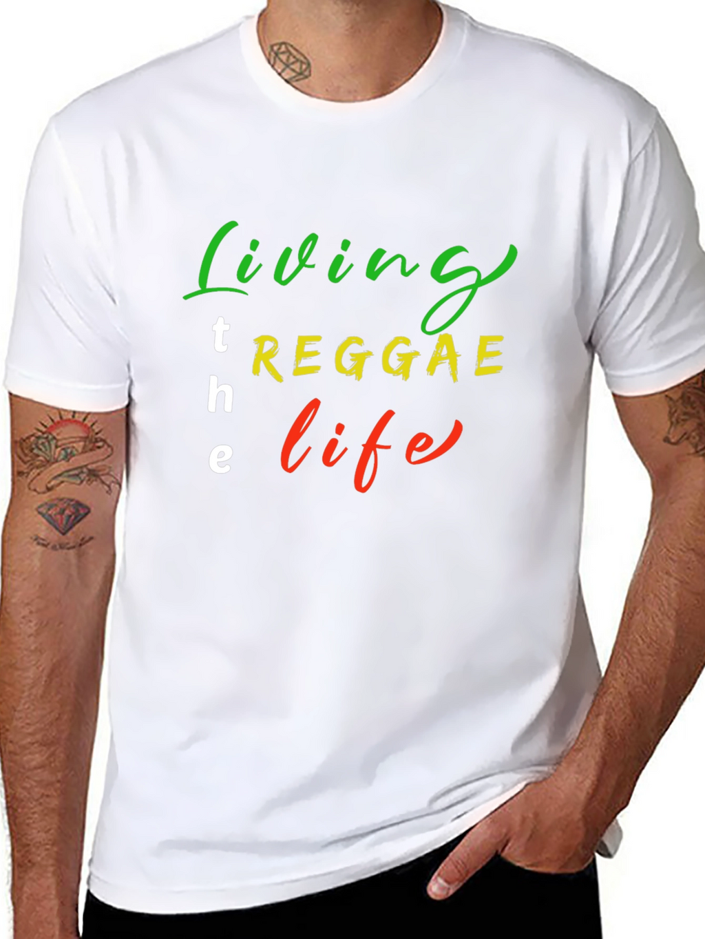 Reggae Life T-Shirt - Black Cotton Blend Graphic Tee