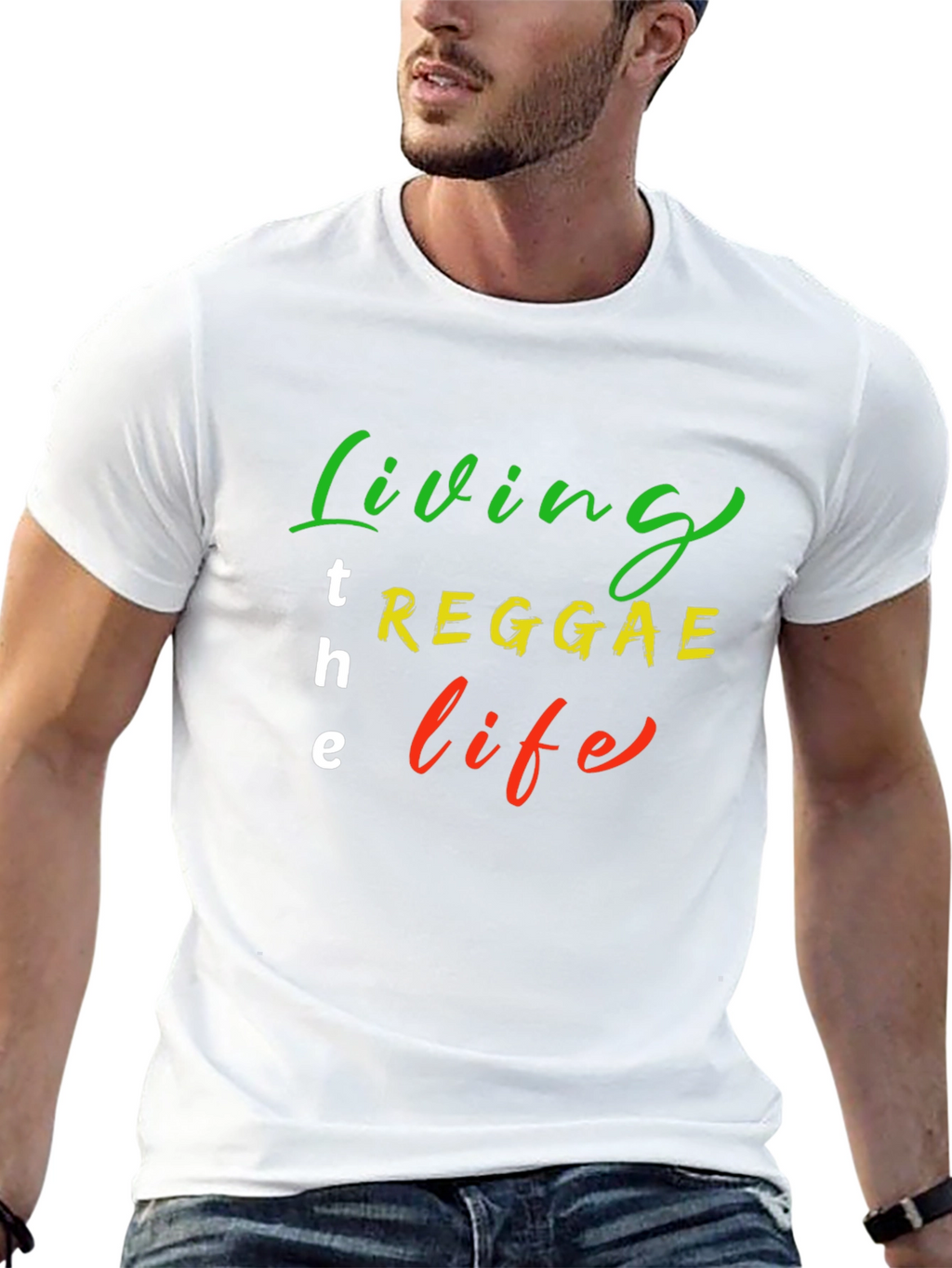 Reggae Life T-Shirt - Black Cotton Blend Graphic Tee