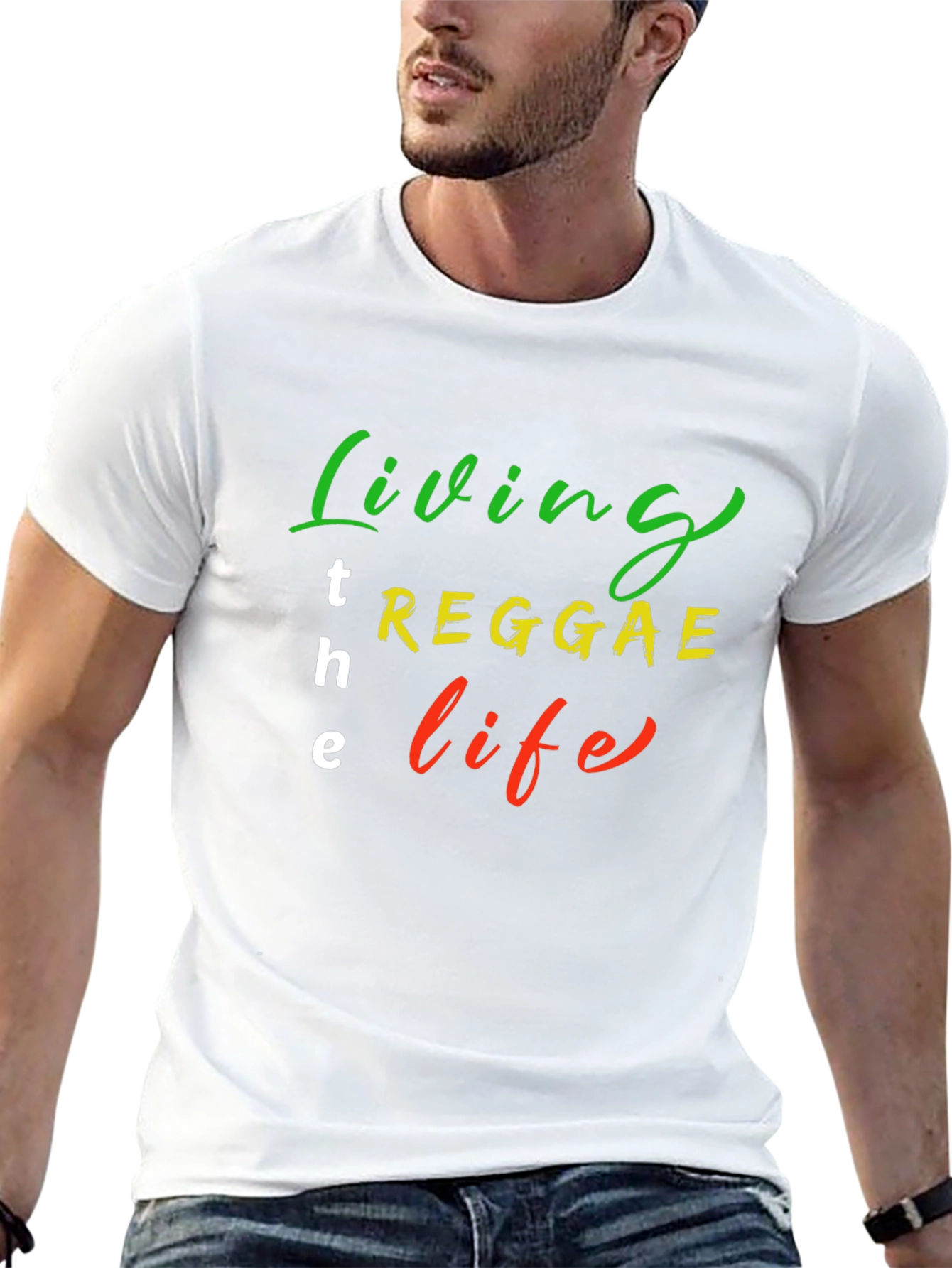Reggae Life T-Shirt - Black Cotton Blend Graphic Tee