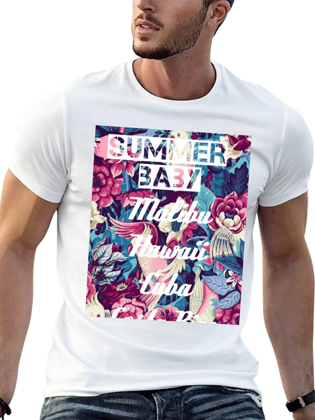 Summer Baby Floral Graphic T-Shirt