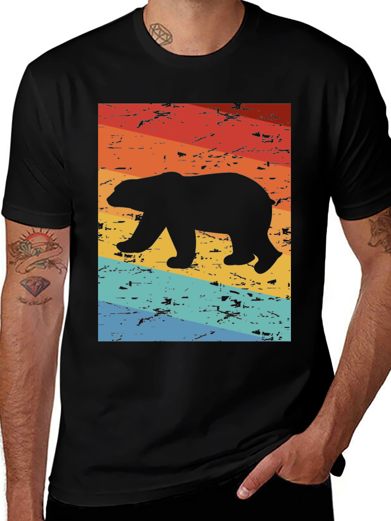 Retro Bear Graphic T-Shirt - Vintage Style Tee