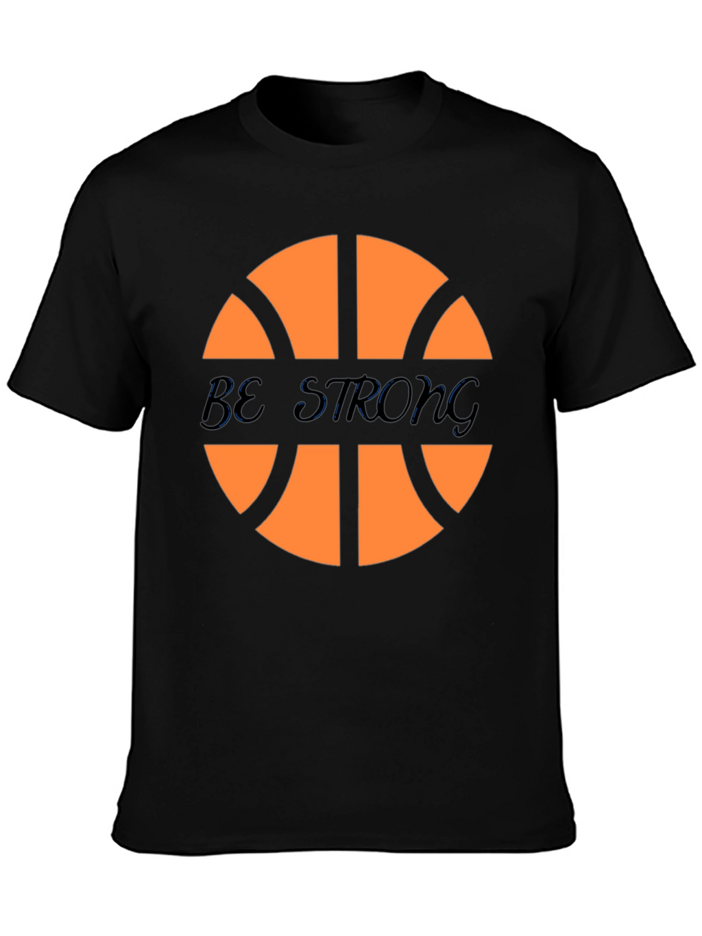 Basketball Graphic Tee - Be Strong Black T-Shirt
