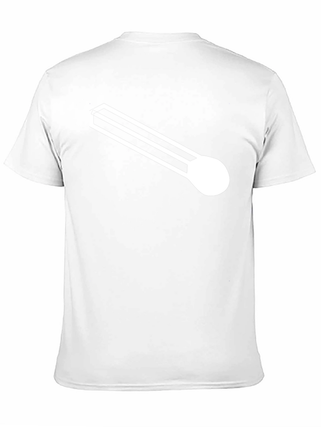 Black T-Shirt with Modernist White Graphic