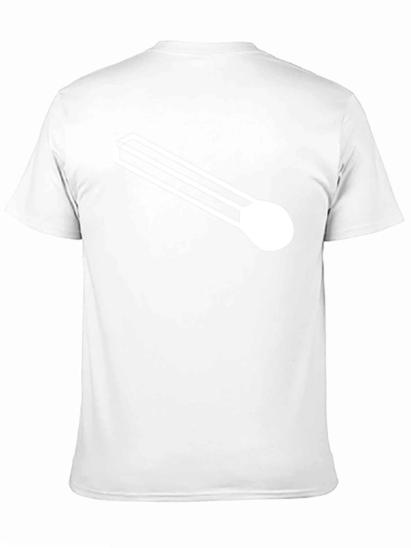 Black T-Shirt with Modernist White Graphic