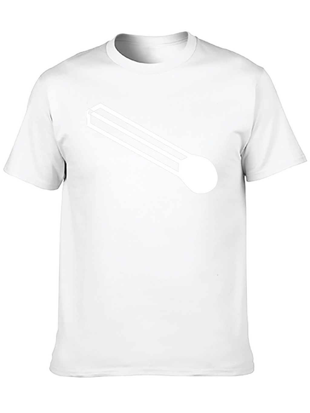 Black T-Shirt with Modernist White Graphic