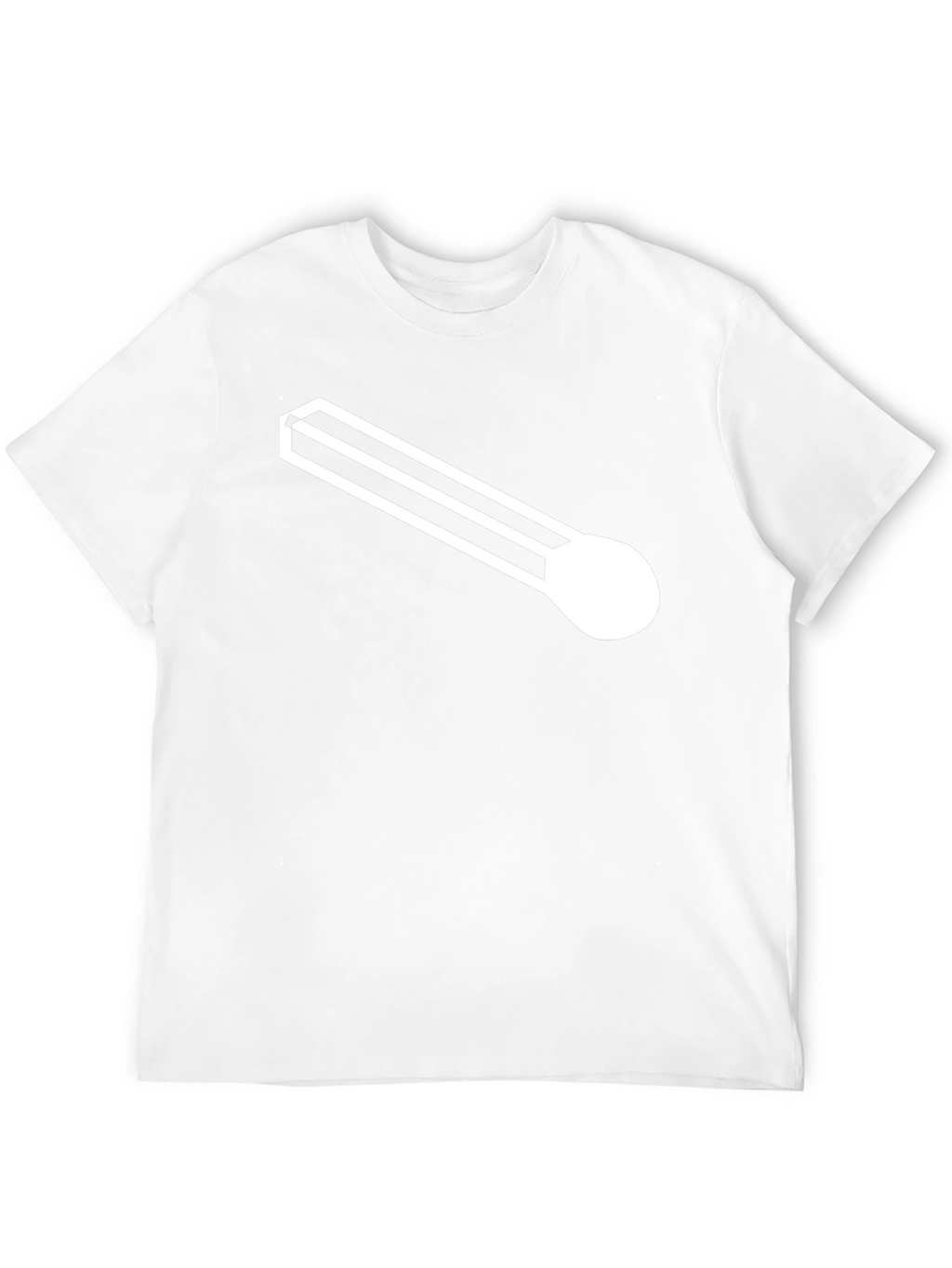 Black T-Shirt with Modernist White Graphic