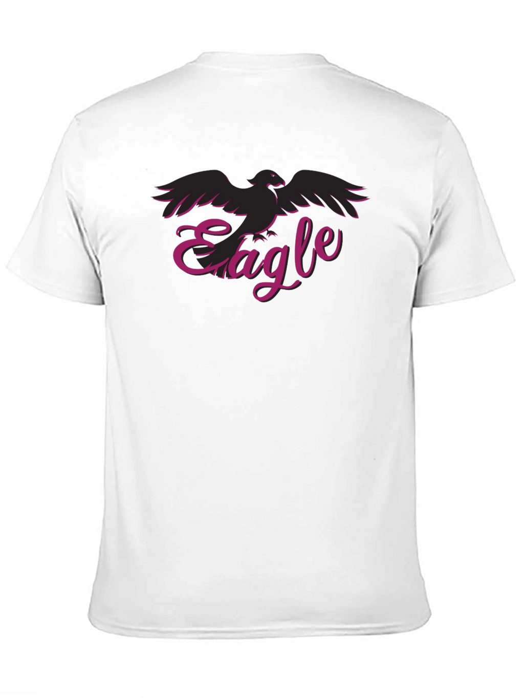 Eagle Graphic Print Black Tee Casual