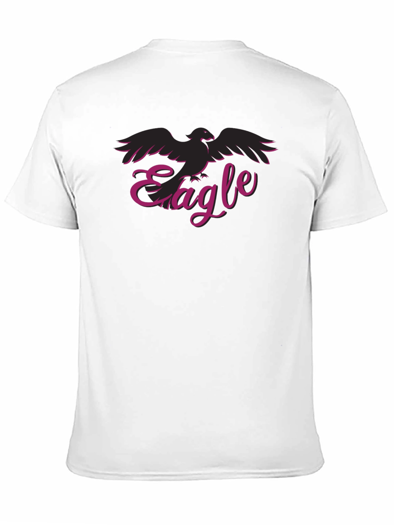Eagle Graphic Print Black Tee Casual