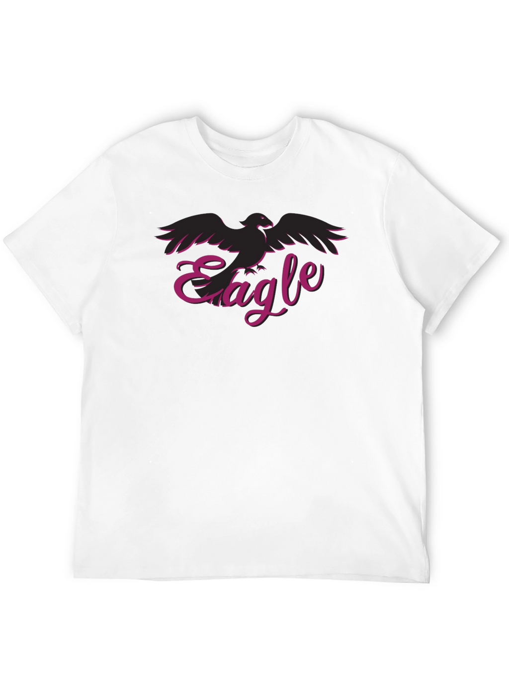 Eagle Graphic Print Black Tee Casual