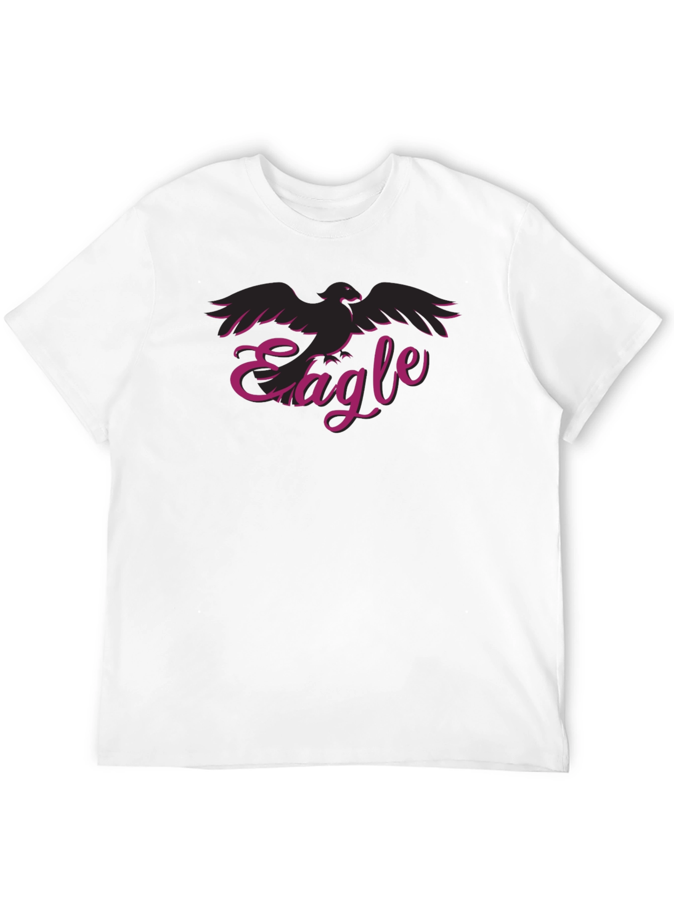 Eagle Graphic Print Black Tee Casual