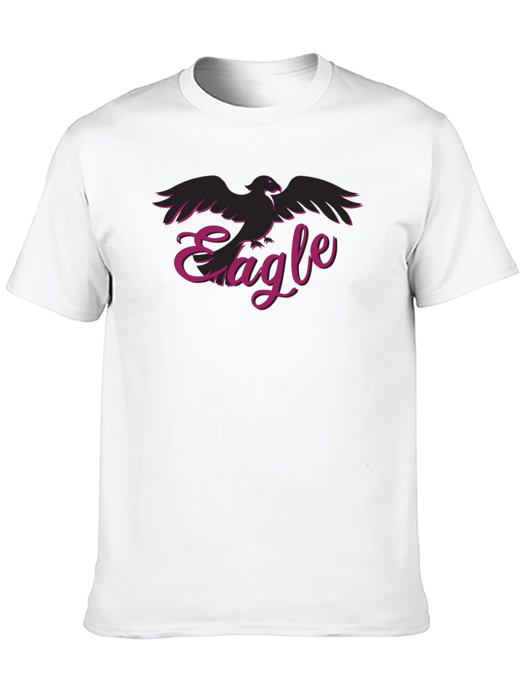 Eagle Graphic Print Black Tee Casual