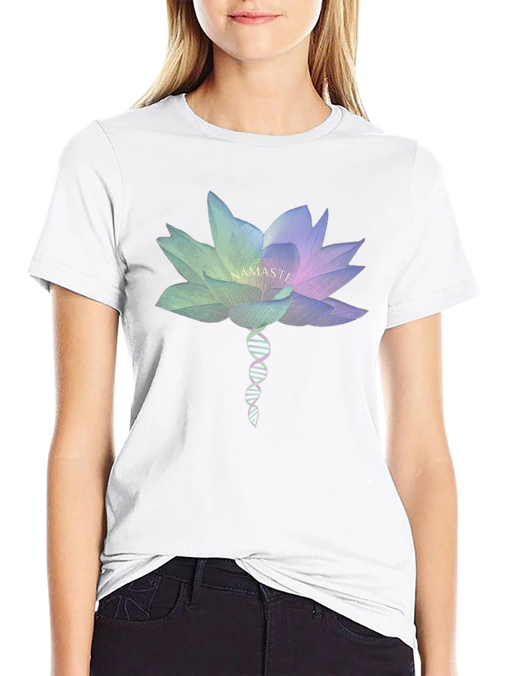 Namaste Lotus Flower Graphic Tee - Relaxed Fit