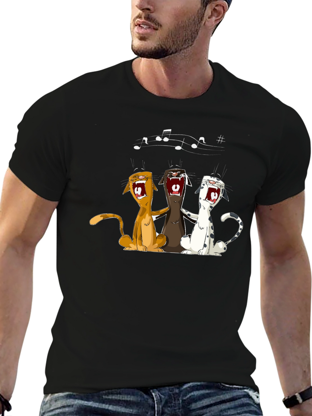 Singing Cats Graphic T-Shirt