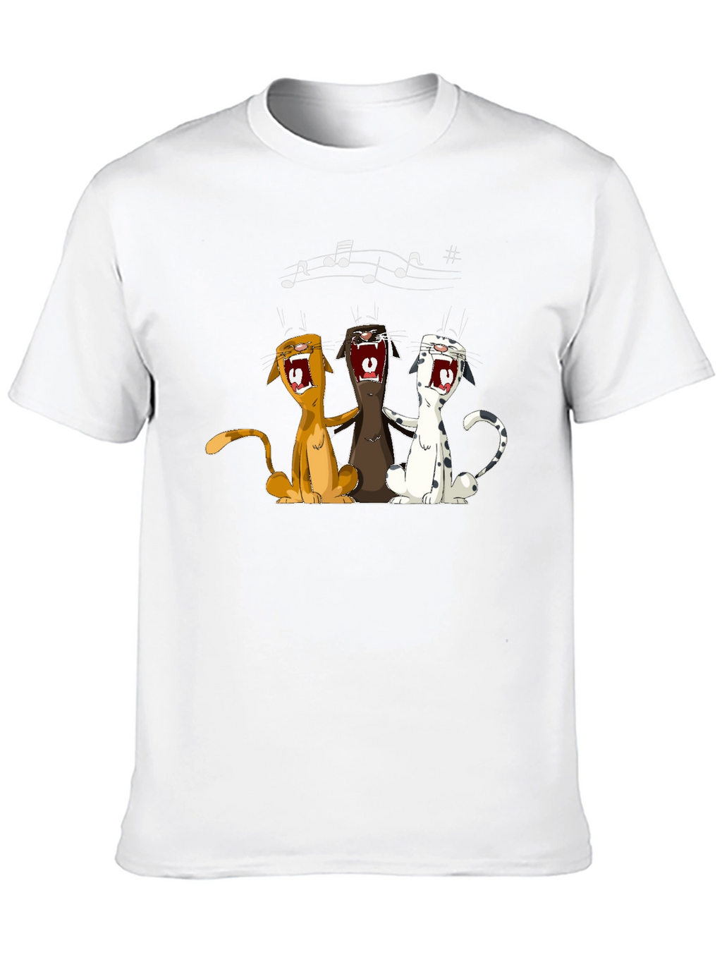 Singing Cats Graphic T-Shirt
