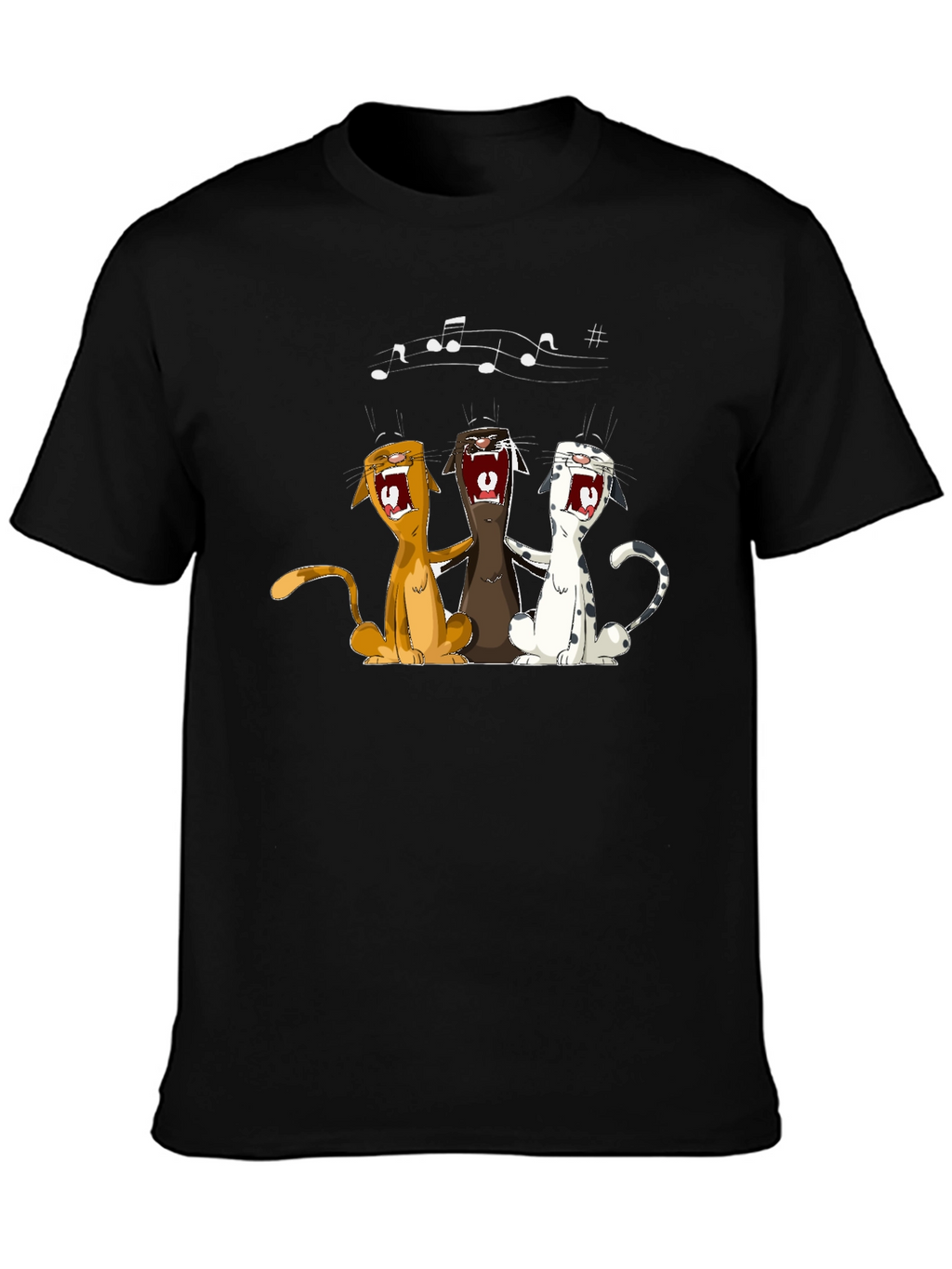 Singing Cats Graphic T-Shirt