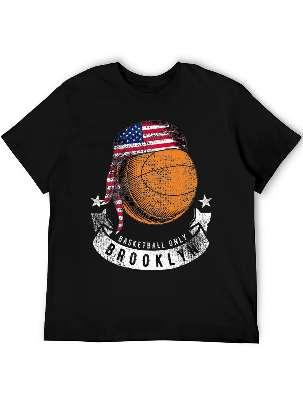 Basketball Brooklyn Tee - USA Flag Headband Design