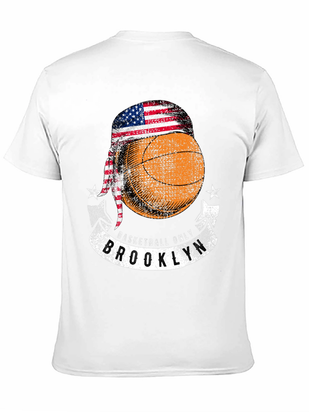 Basketball Brooklyn Tee - USA Flag Headband Design