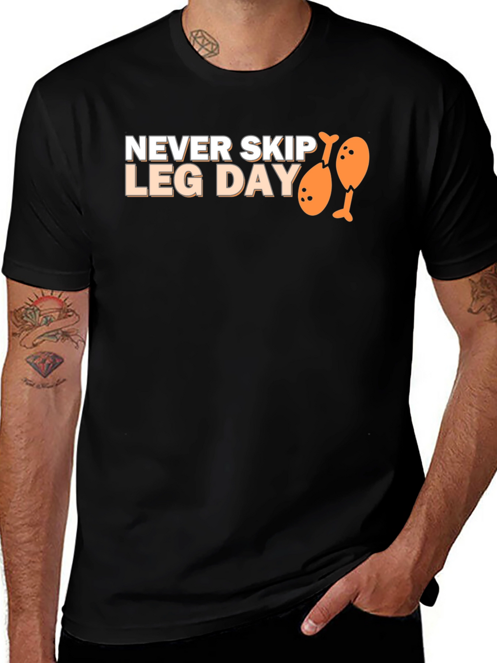 Never Skip Leg Day T-Shirt Funny Gym Tee