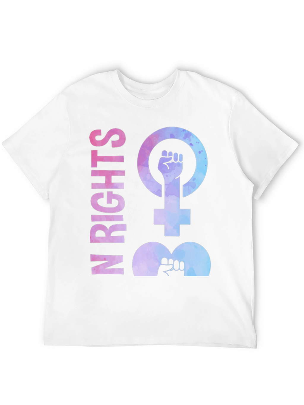 Feminist Rights Black Cotton T-Shirt
