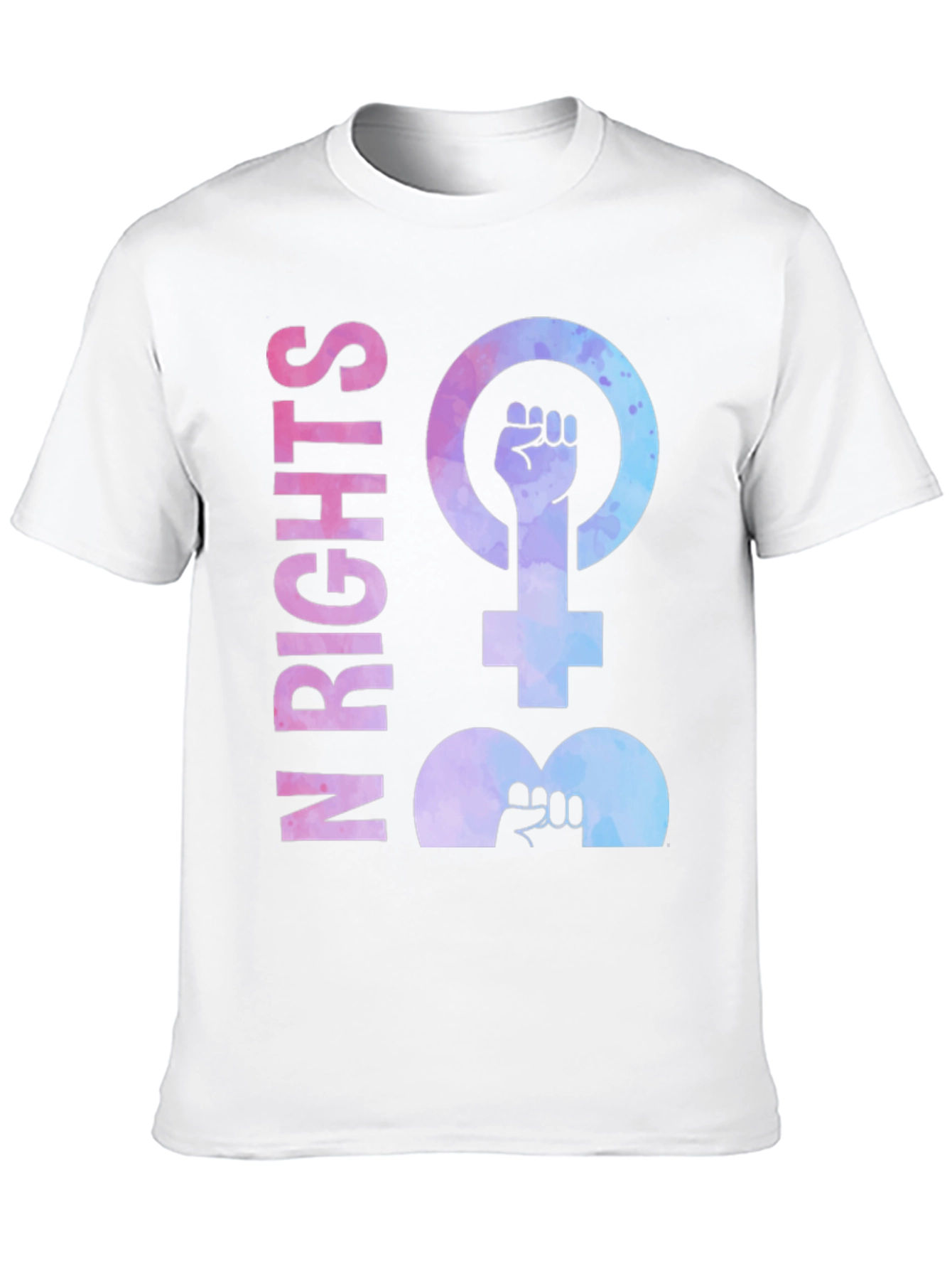 Feminist Rights Black Cotton T-Shirt