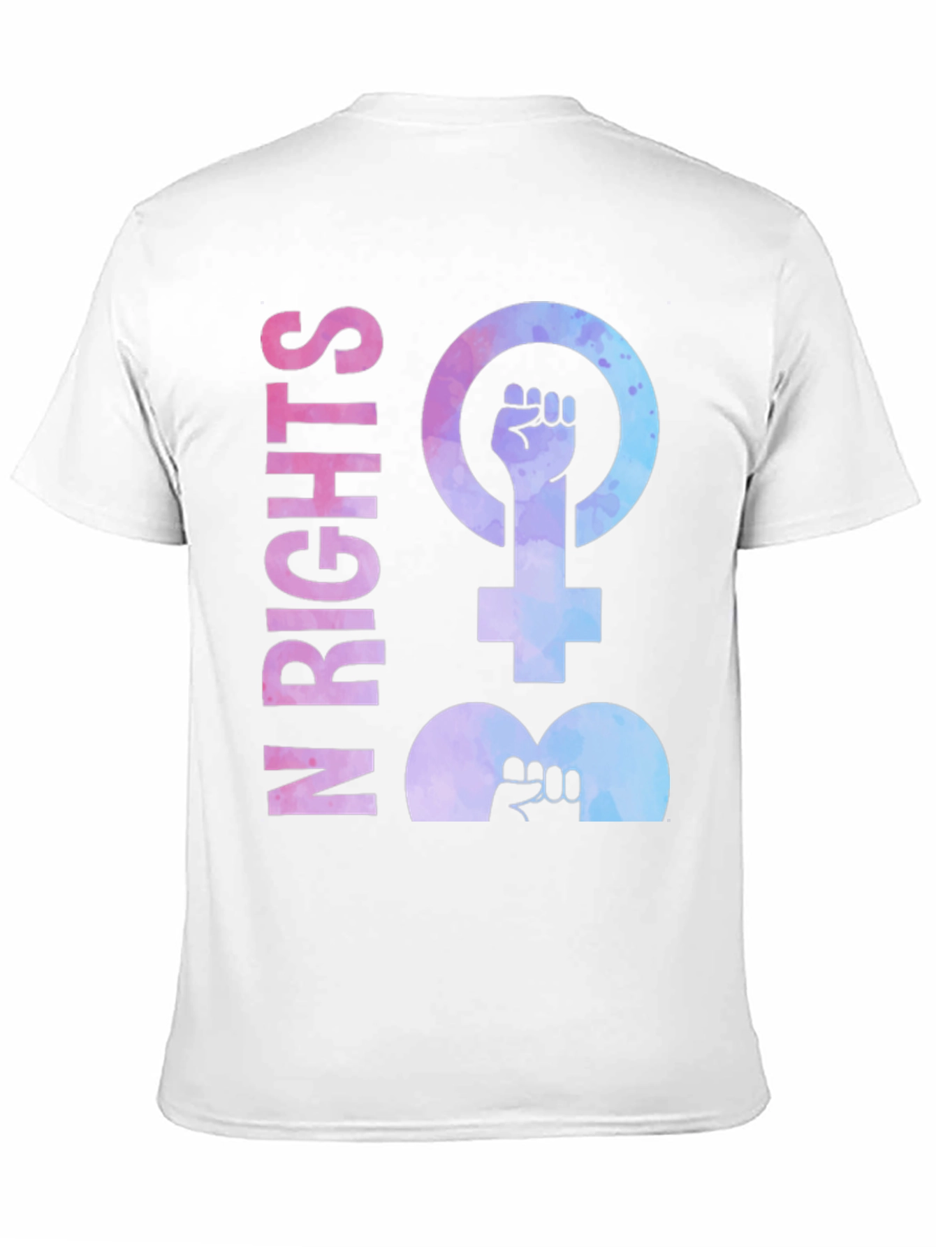 Feminist Rights Black Cotton T-Shirt