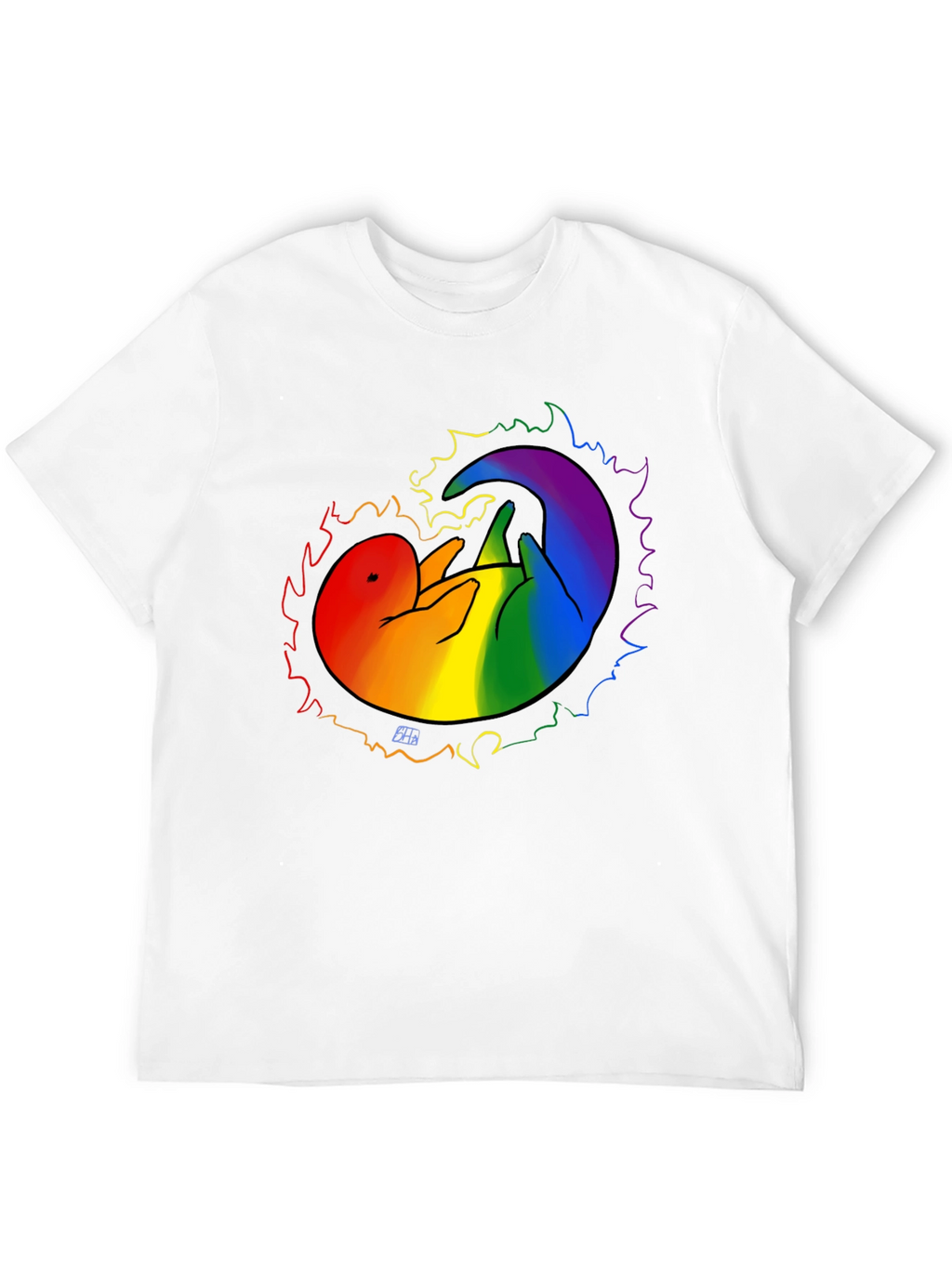 Pride Otter Graphic Tee - Black Unisex T-Shirt