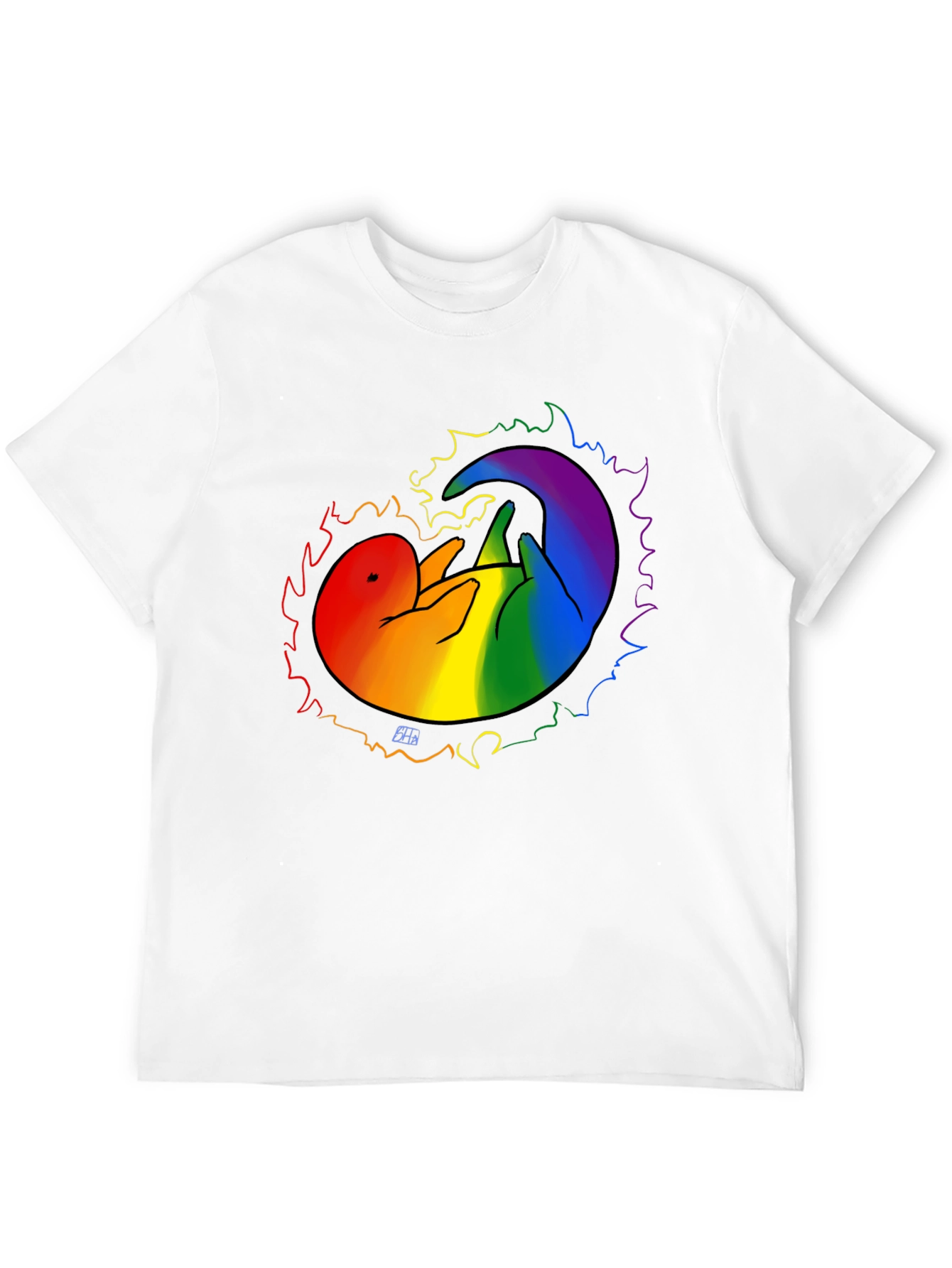 Pride Otter Graphic Tee - Black Unisex T-Shirt