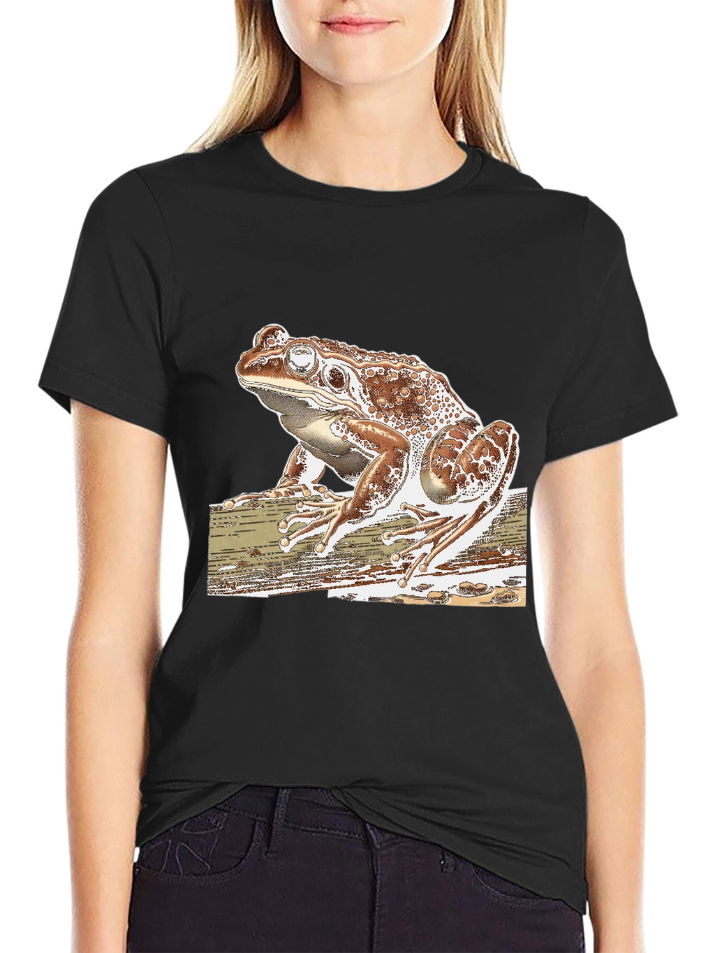 Frog Graphic Tee - Stylish Mens Black T-Shirt