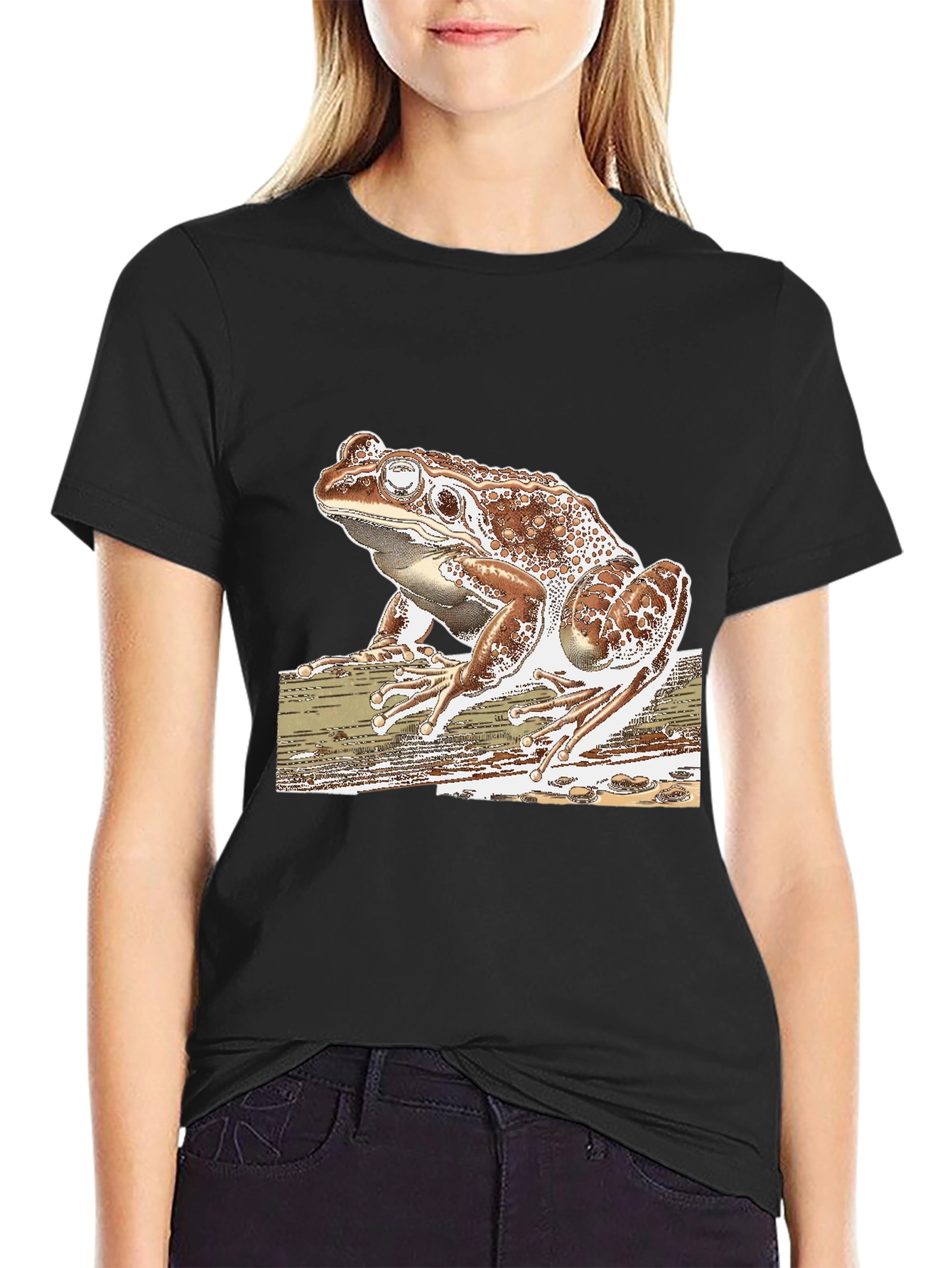 Frog Graphic Tee - Stylish Mens Black T-Shirt