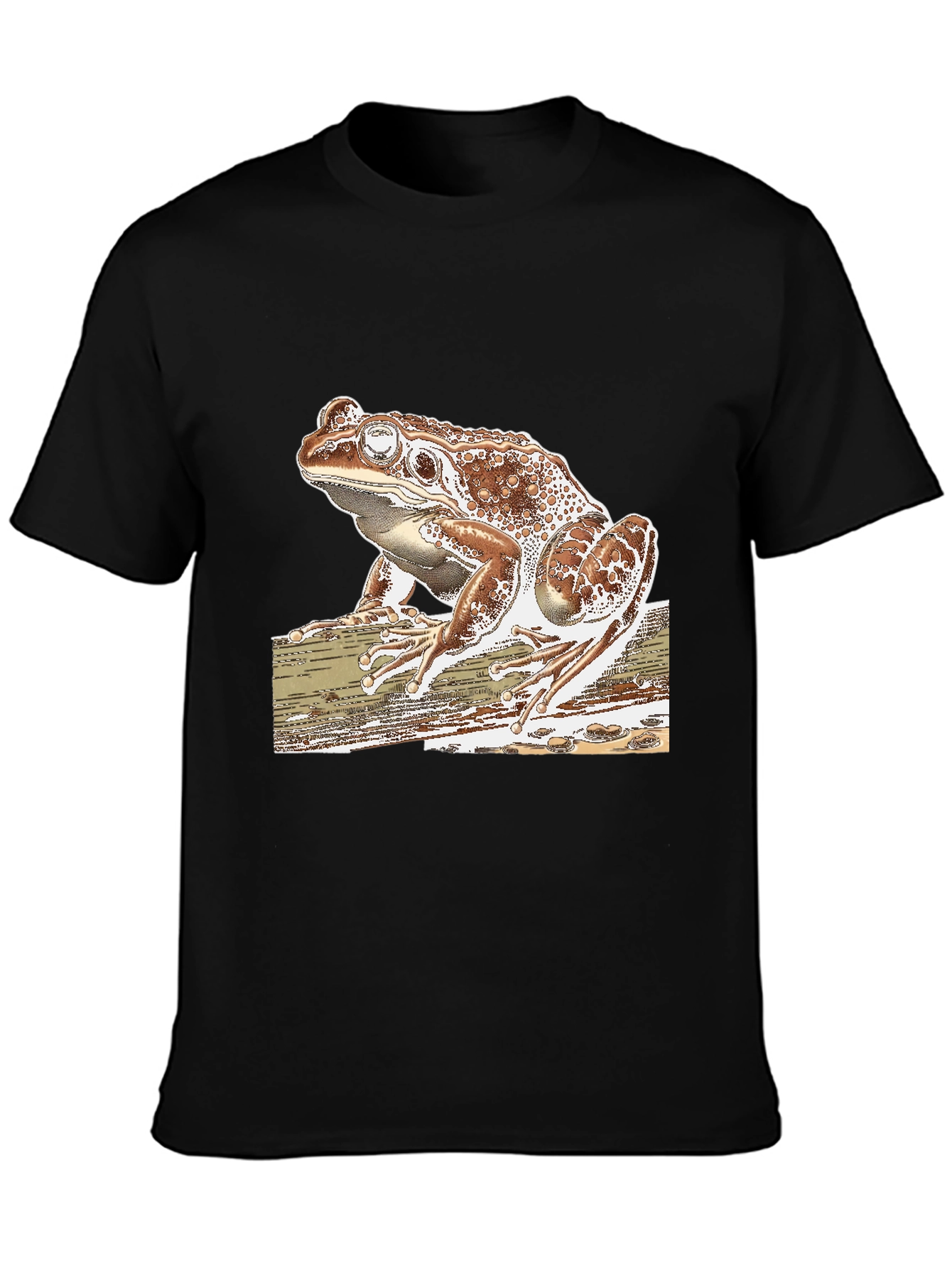 Frog Graphic Tee - Stylish Mens Black T-Shirt