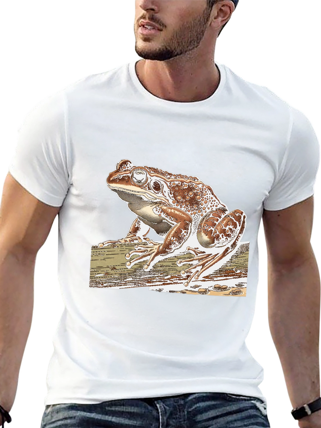 Frog Graphic Tee - Stylish Mens Black T-Shirt