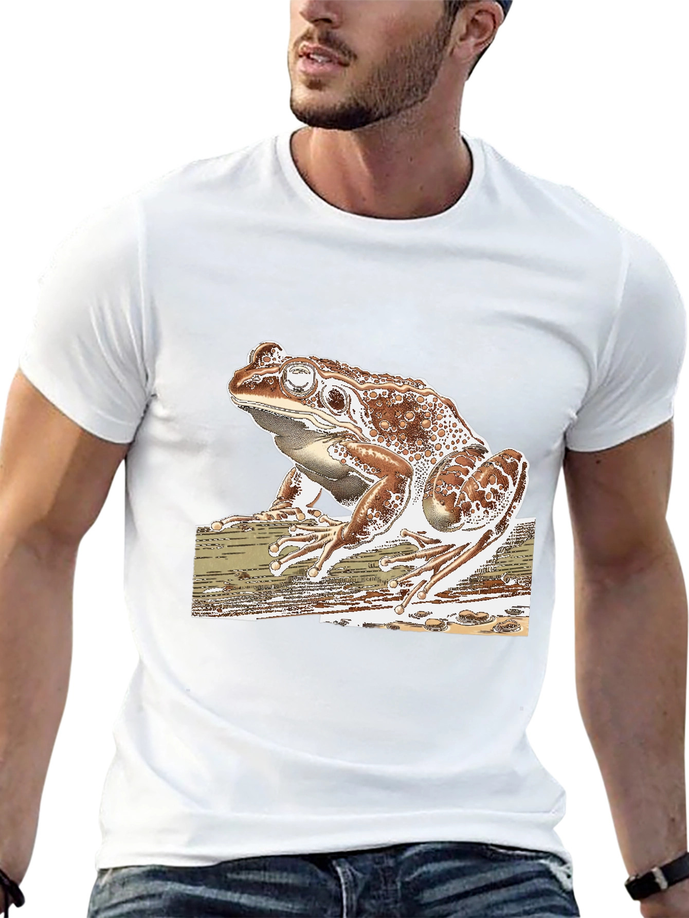 Frog Graphic Tee - Stylish Mens Black T-Shirt