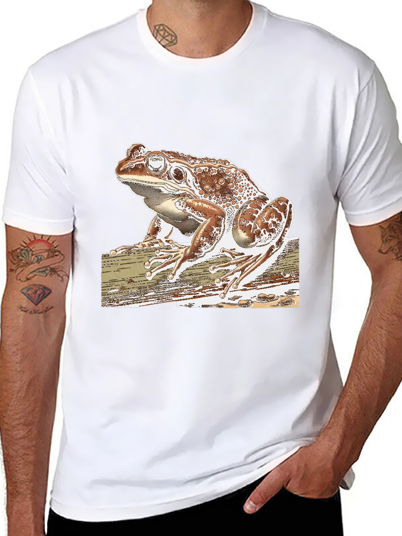 Frog Graphic Tee - Stylish Mens Black T-Shirt