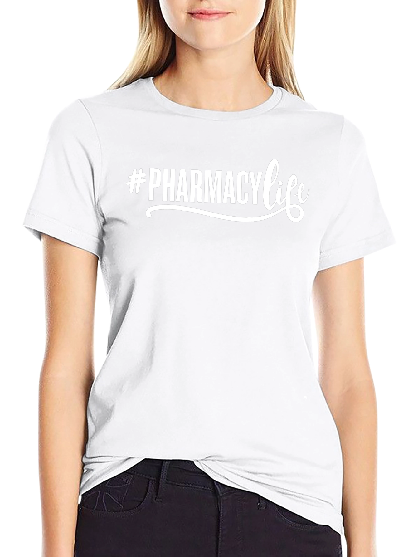 #Pharmacy Life Graphic Tee - Stylish Black T-Shirt