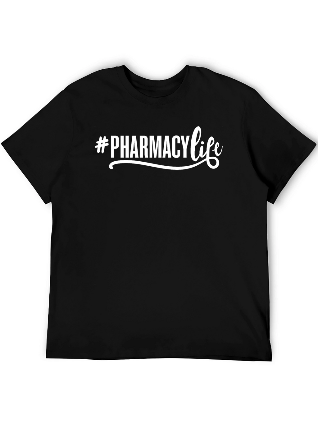#Pharmacy Life Graphic Tee - Stylish Black T-Shirt