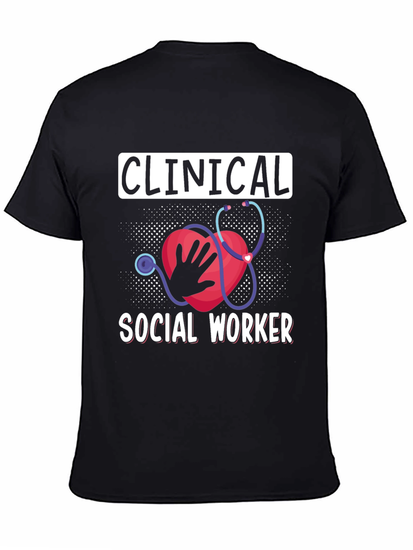 Clinical Social Worker Heart Stethoscope T-Shirt