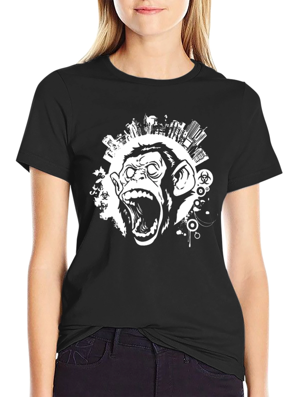 Urban Monkey T-Shirt - Black Graphic Tee