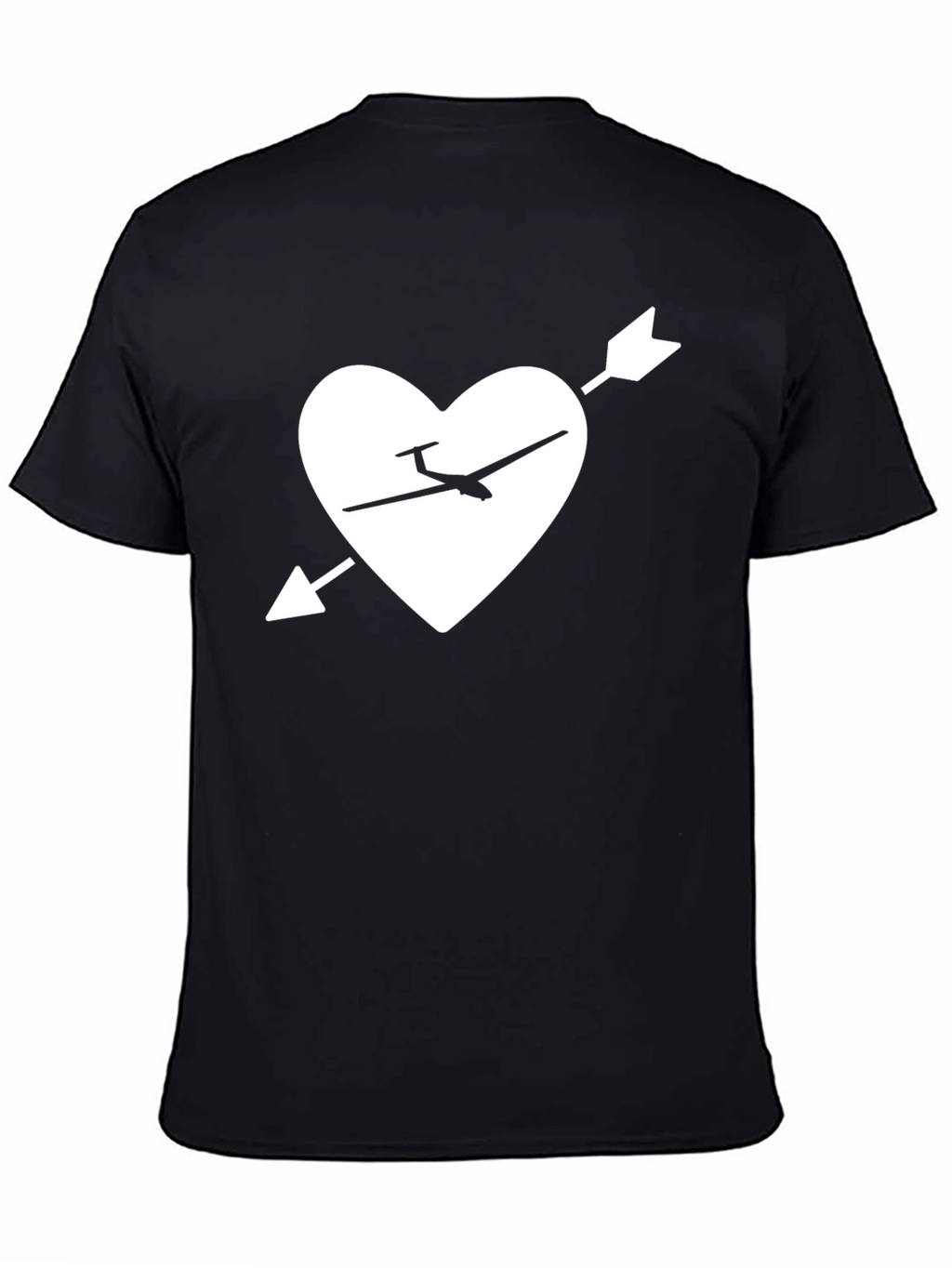 Glider Heart Arrow Graphic Tee - Black