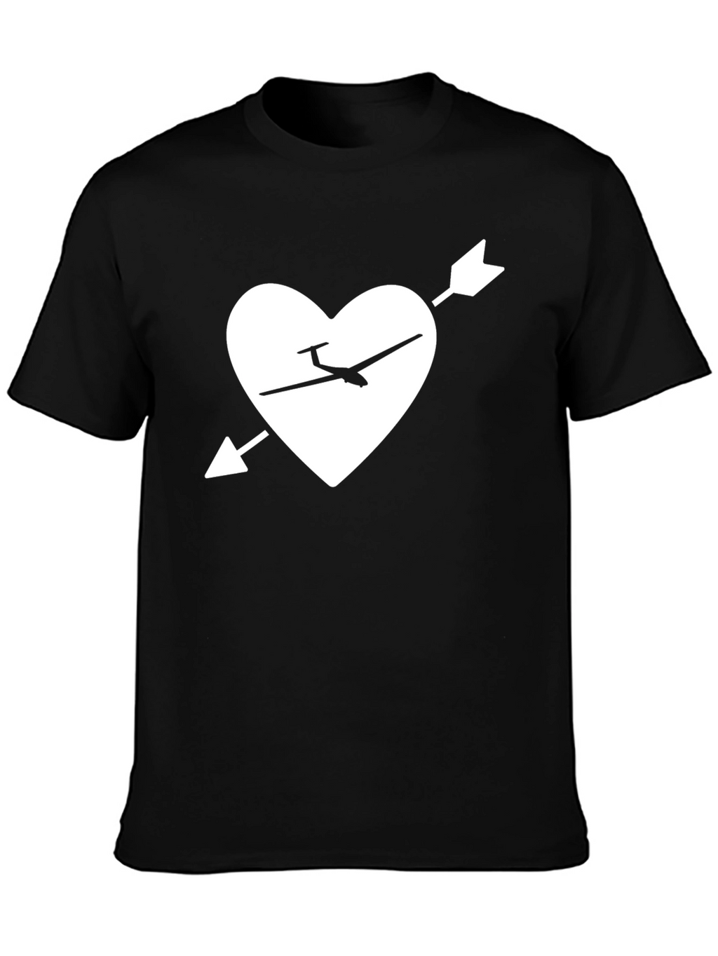 Glider Heart Arrow Graphic Tee - Black
