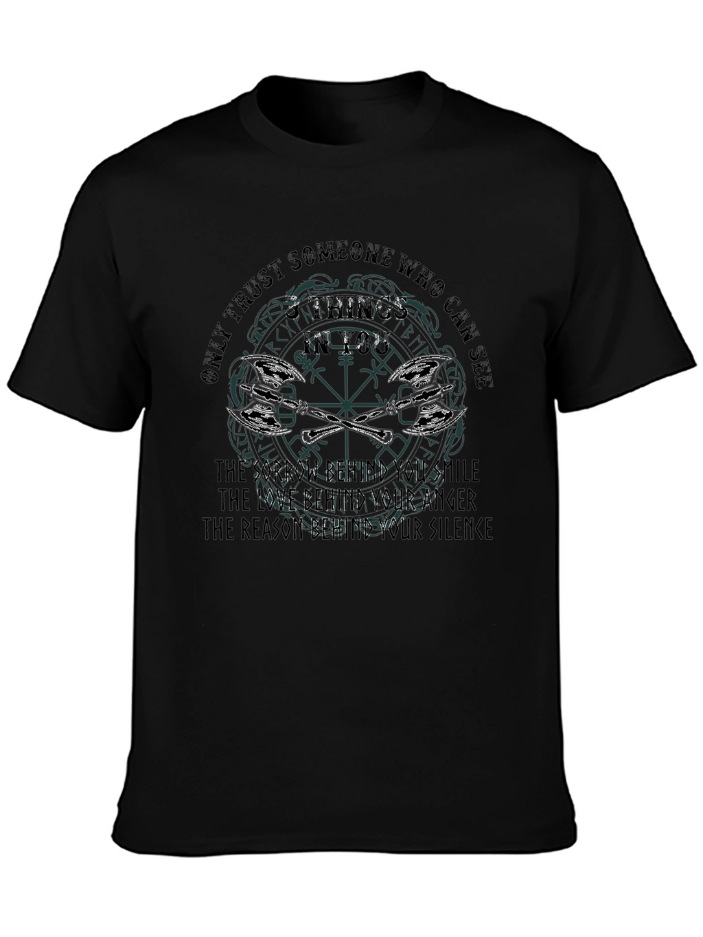 Viking Quote Graphic Print T-Shirt