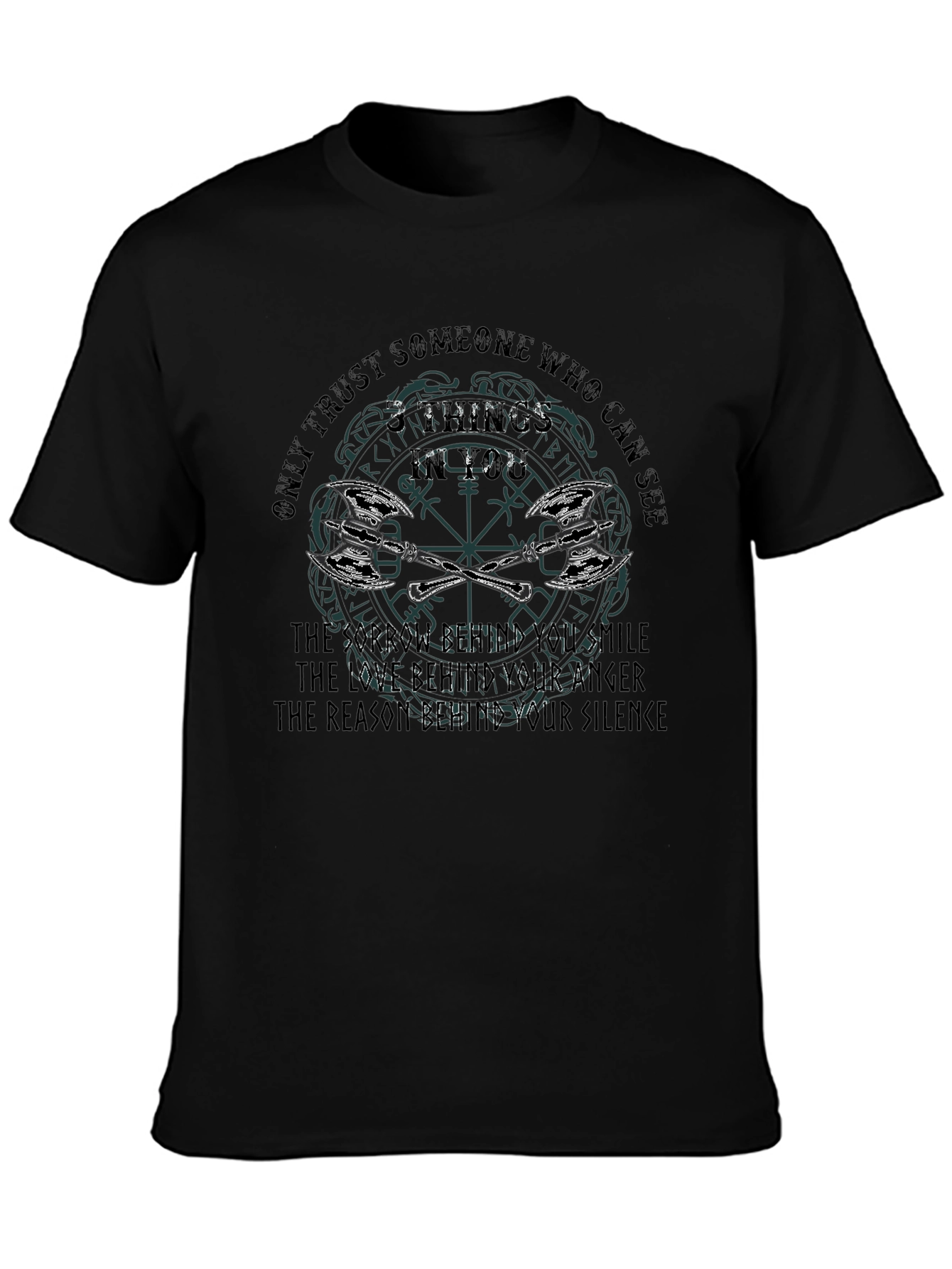 Viking Quote Graphic Print T-Shirt