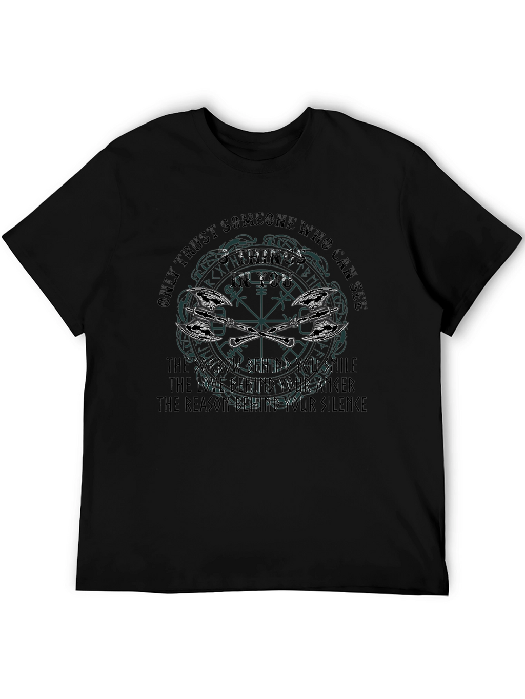 Viking Quote Graphic Print T-Shirt