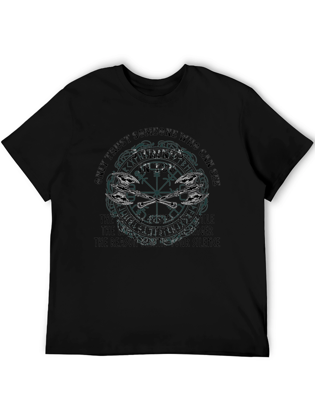 Viking Quote Graphic Print T-Shirt