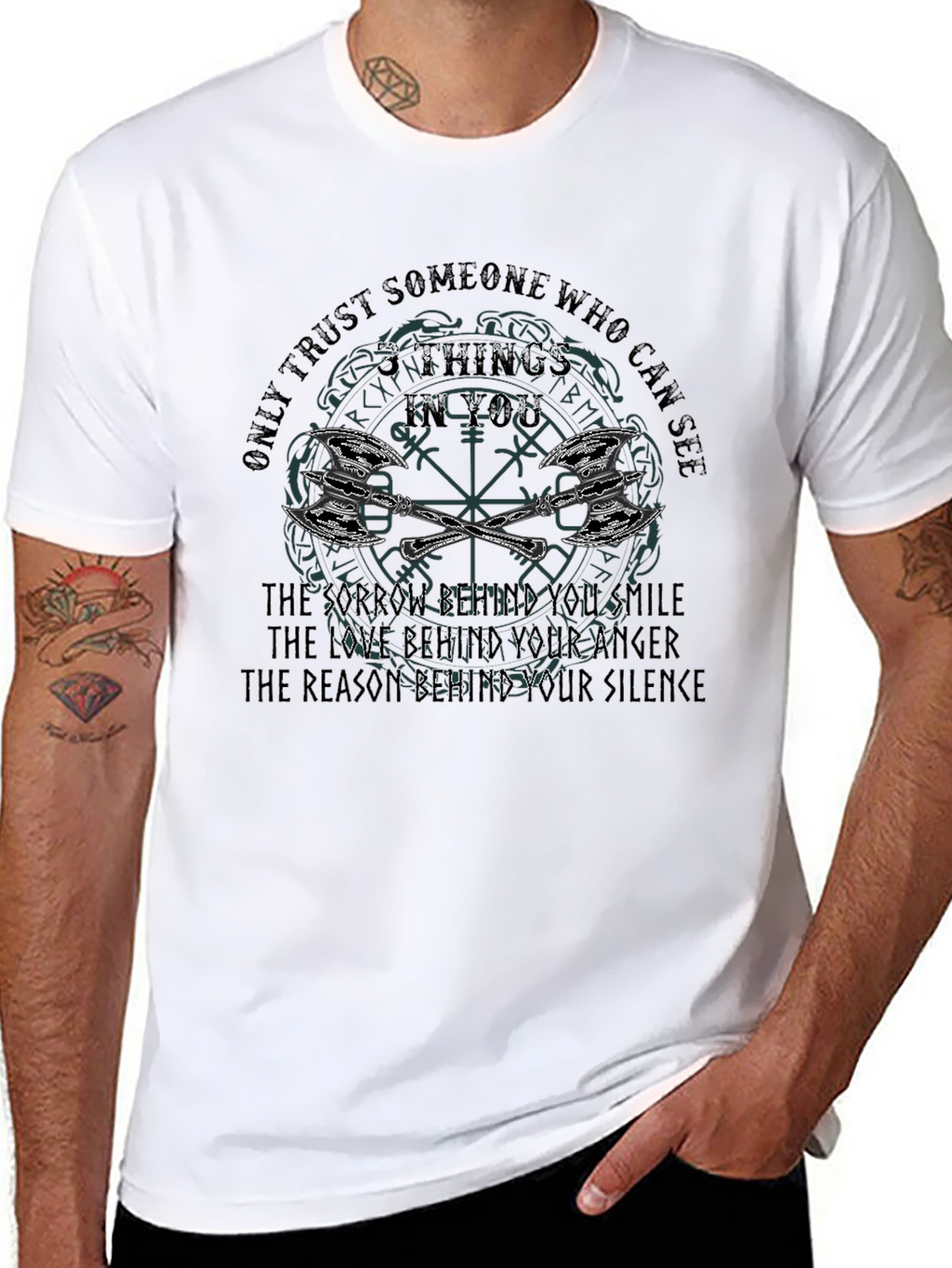 Viking Quote Graphic Print T-Shirt