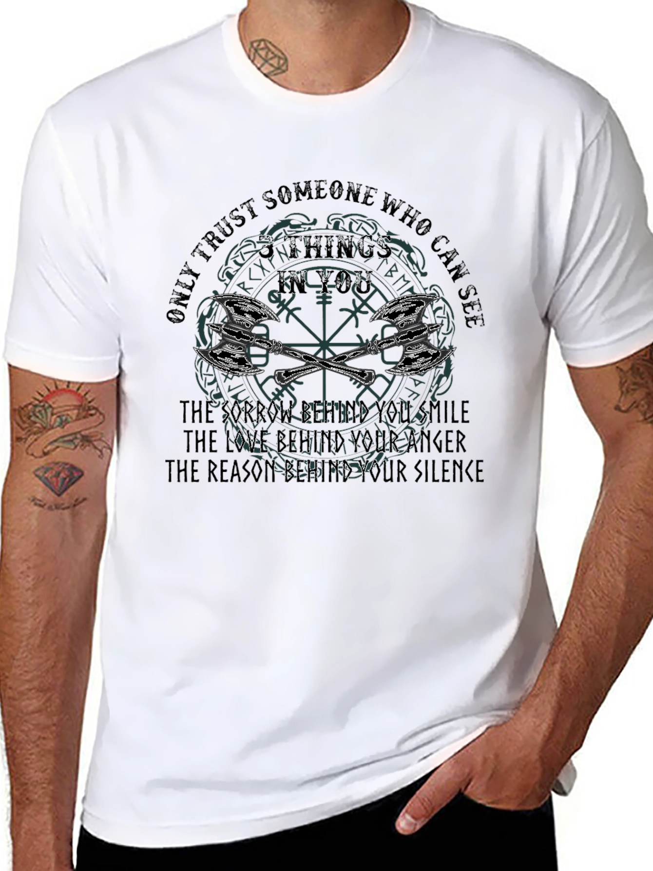 Viking Quote Graphic Print T-Shirt