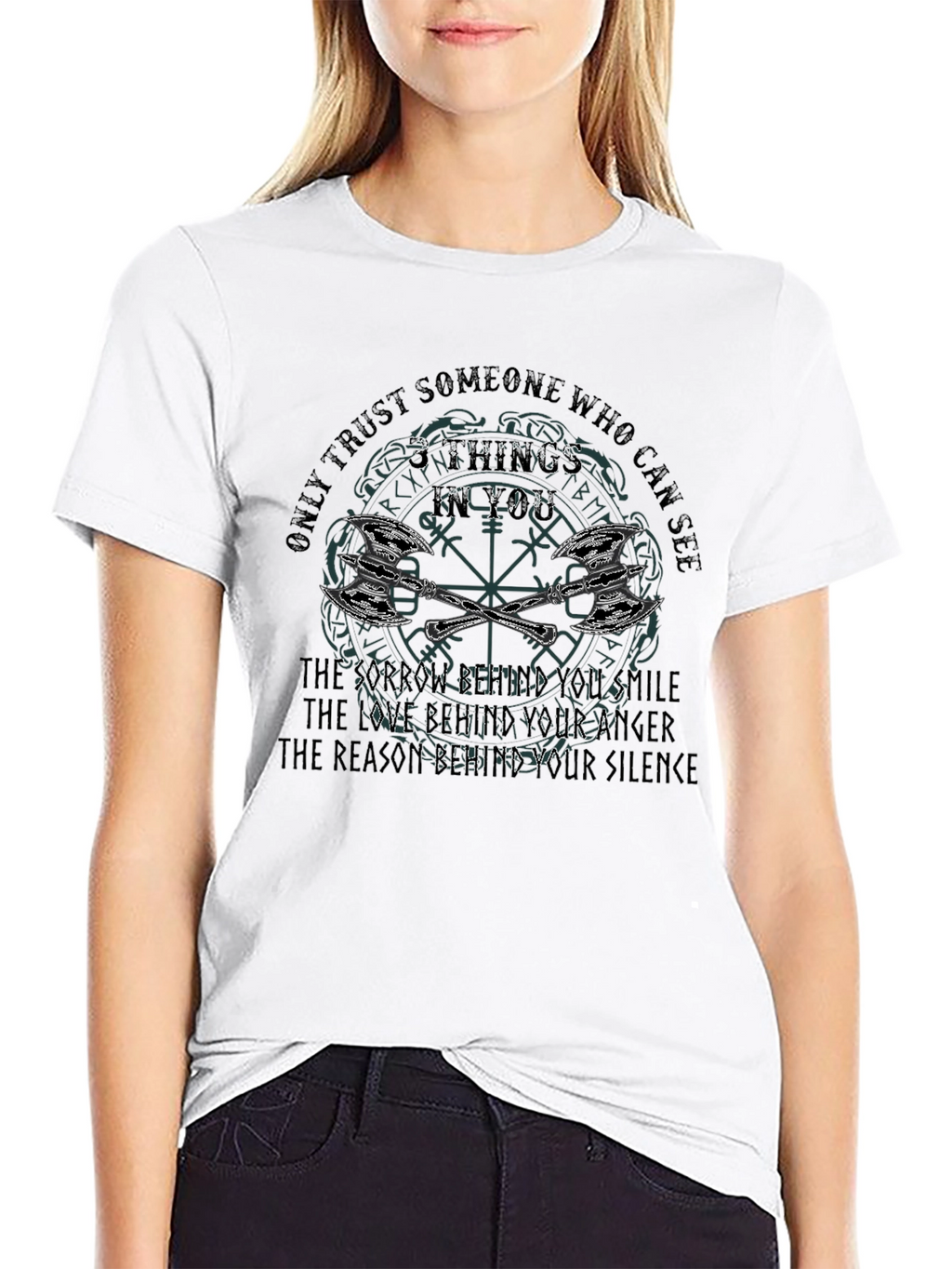 Viking Quote Graphic Print T-Shirt