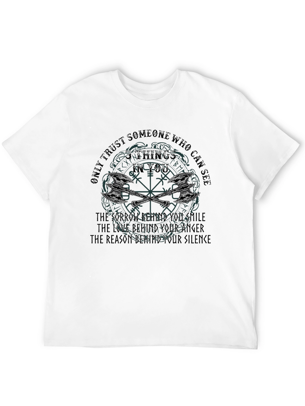 Viking Quote Graphic Print T-Shirt