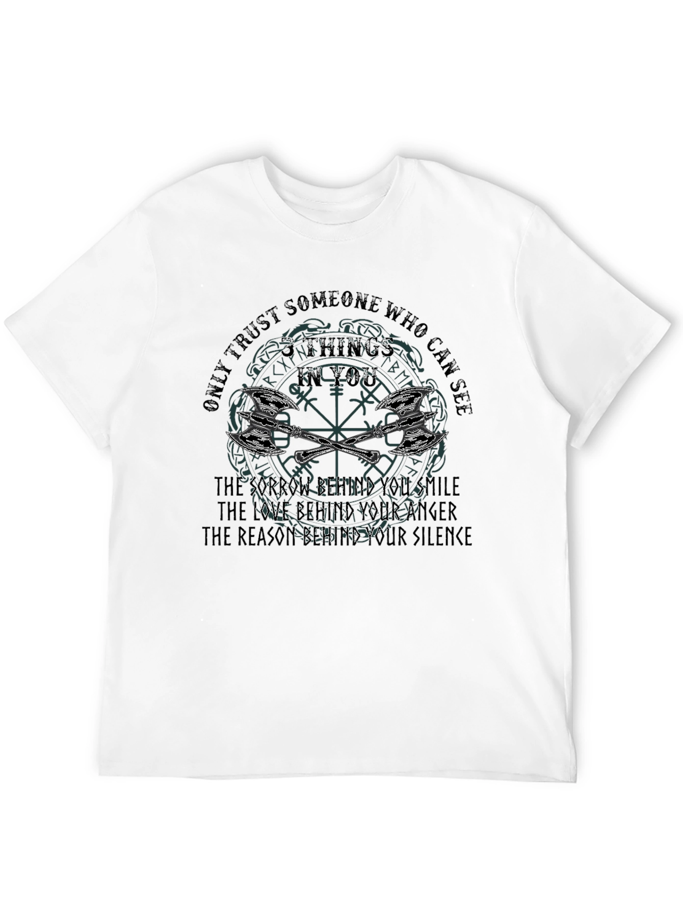 Viking Quote Graphic Print T-Shirt